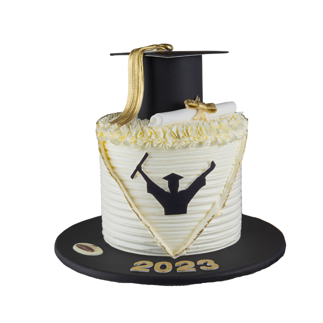 2023 Graduation Cap & Diploma Cake — Starry Night Bakery