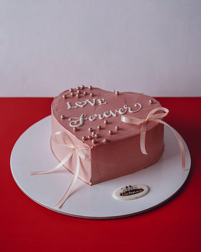 Pink Heart Cake