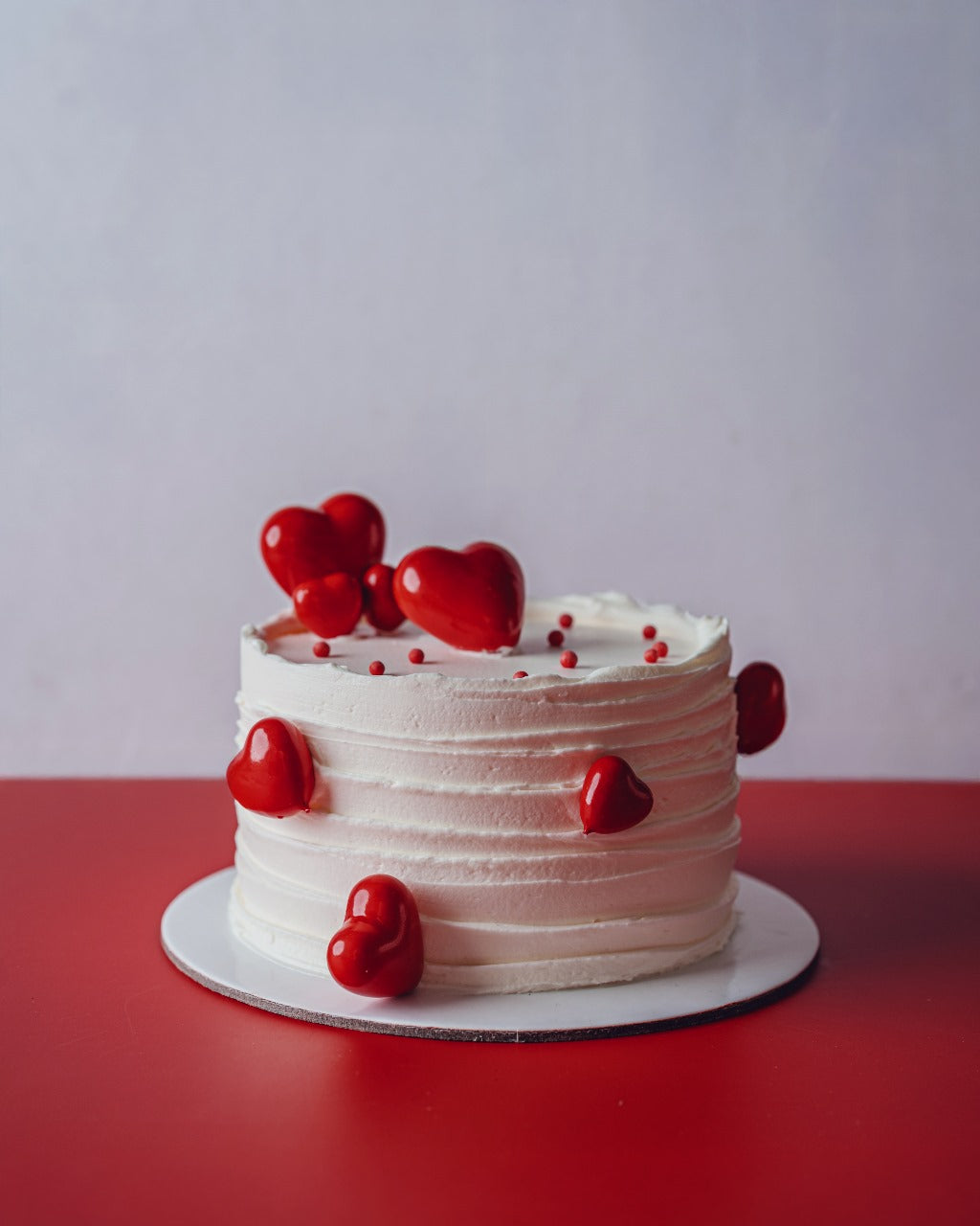 White Hearts Cake Box