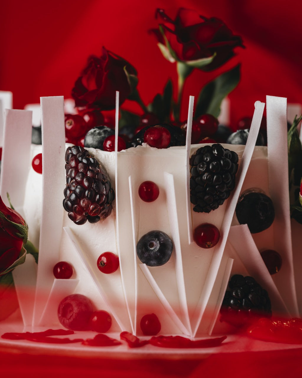 Valentine Fruits Cake